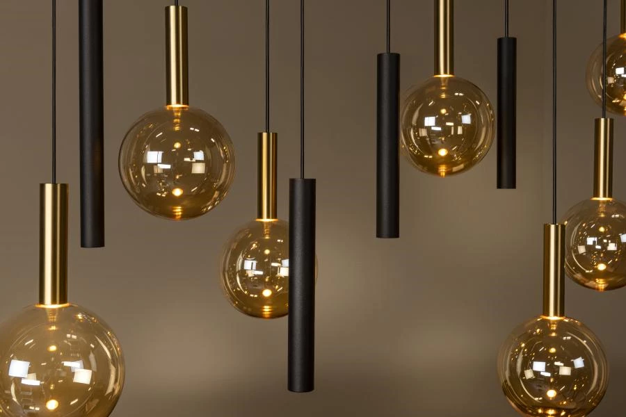 Lucide JOSIANE - Hanglamp - 7xG9 ,5xGU10M- Zwart - sfeer 3
